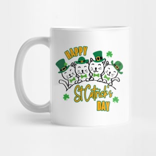 Happy St Catrick's Day Kittens Mug
